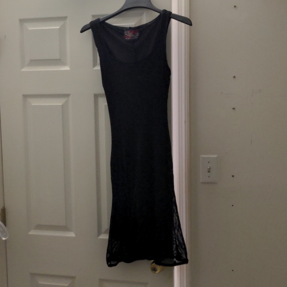 Lip Service Lined Fishnet Dress